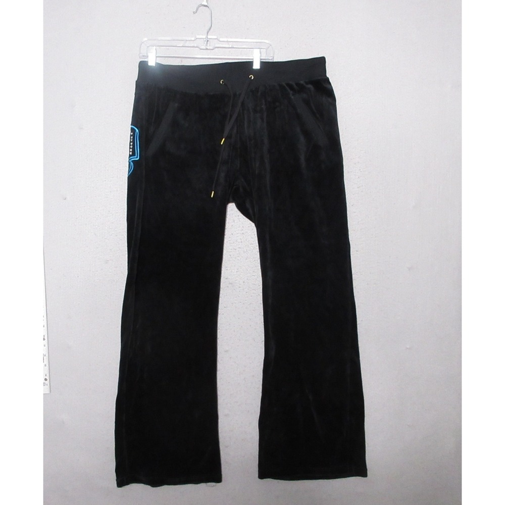 Dereon Velour Tracksuit 2X Black Y2K Beyonce Studded Bling Streetwear NWT - Picture 6 of 12